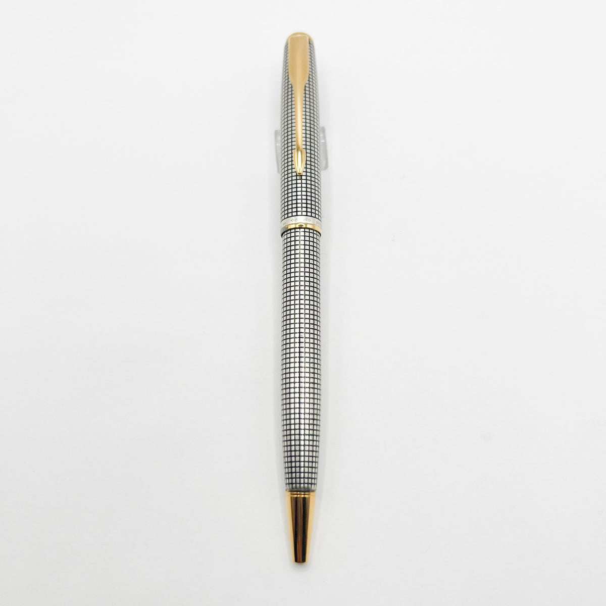 Parker Sonnet Sterling Silver Cisele Cross Hatch Design Ballpoint  Pen - Circa 1997