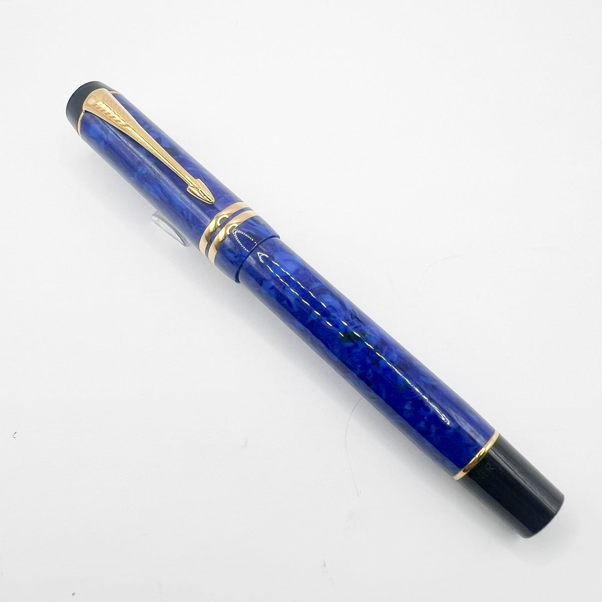 Parker Lapis Blue Duofold Centennial (Largest) Fountain Pen - Extra Fine 18kt Gold Nib