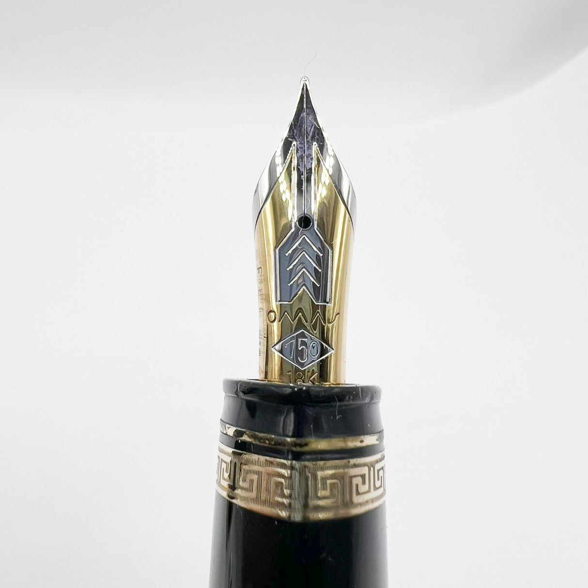 OMAS Blue/Black  #360 Oversized Triangulated Fountain Pen - Medium 18kt Gold Nib