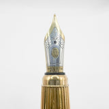 Cartier - Louis Cartier Black Fluted Fountain Pen - Fine 18kt Gold Nib