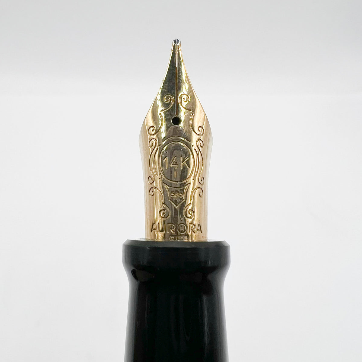 Aurora Optima Blue Marble Auroloide Fountain Pen - Medium 14kt Gold Nib