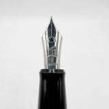 Dunhill AD2000 Brushed Stainless Steel Cross Hatch Design  Fountain Pen -  Medium 18kt Gold Nib (Leans to Fine)