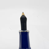 Pelikan M405 Solid Blue Special Edition Fountain Pen - Flexible Broad 18C Gold Nib