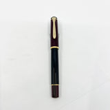 Pelikan M150 Burgundy & Black Fountain Pen - Broad Gold-Plated Nib