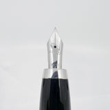 Asprey of London Black Lacquer Fountain Pen - Medium 18kt Gold Nib
