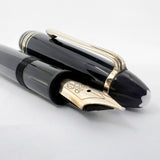 Montblanc Black Resin Meisterstuck #146 LeGrand Fountain Pen -  Fine 14kt Gold Nib