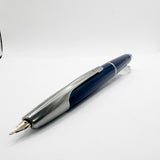 Pilot Namiki Blue Vanishing Point Fountain Pen - Classic Style Multi-Facetted  Body  - 1996 - Medium 14kt Gold  Nib