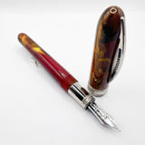 Visconti Van Gogh Maxi Sandal Brown Fountain Pen - Semi-Flex Fine 14kt Gold Nib (Circa 2000)