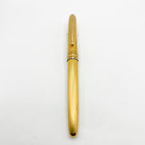 Montblanc Solitaire Gold Plated Barleycorn Classique #144 Fountain Pen - Fine 18kt Gold Nib
