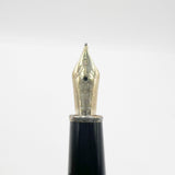 Montblanc Solitaire Gold Plated Barleycorn Classique #144 Fountain Pen - Fine 18kt Gold Nib
