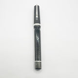 Visconti Oversized Wall Street Limited Edition Glittering Silver Gray Striped Celluloid Fountain Pen - Medium 18kt Gold Nib