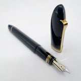 OMAS ORIGINAL #360 - LARGEST SIZE - Dark Blue/Black #360 Oversized Triangulated Fountain Pen - Fine 18kt Gold  Nib
