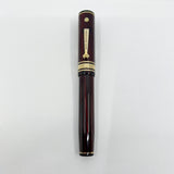 Wahl Eversharp Woodgrain Ebonite Decoband Oversized  Fountain Pen -  Medium #8 Size 14kt Gold Nib