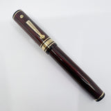 Wahl Eversharp Woodgrain Ebonite Decoband Oversized  Fountain Pen -  Medium #8 Size 14kt Gold Nib