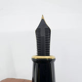 Wahl Eversharp Woodgrain Ebonite Decoband Oversized  Fountain Pen -  Medium #8 Size 14kt Gold Nib
