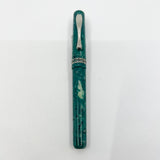 Visconti  Florentia Turquoise Green Celluloid LE Fountain Pen Honoring  Casa delle Stilografica 50th Anniversary - Fine 18kt Gold Nib