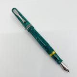 Visconti  Florentia Turquoise Green Celluloid LE Fountain Pen Honoring  Casa delle Stilografica 50th Anniversary - Fine 18kt Gold Nib