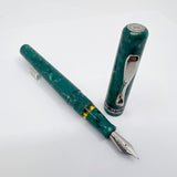 Visconti  Florentia Turquoise Green Celluloid LE Fountain Pen Honoring  Casa delle Stilografica 50th Anniversary - Fine 18kt Gold Nib