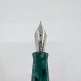 Visconti  Florentia Turquoise Green Celluloid LE Fountain Pen Honoring  Casa delle Stilografica 50th Anniversary - Fine 18kt Gold Nib