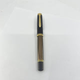 Pelikan M800  Brown  Striped Barrel/Solid Brown Cap  Fountain Pen - Medium 18kt Gold Nib