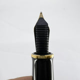 Pelikan M800  Brown  Striped Barrel/Solid Brown Cap  Fountain Pen - Medium 18kt Gold Nib