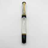 Parker Duofold Centennial (Largest Size)  Sterling Silver Fountain Pen - Medium  18kt Gold Nib