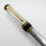 Parker Duofold Centennial (Largest Size)  Sterling Silver Fountain Pen - Medium  18kt Gold Nib