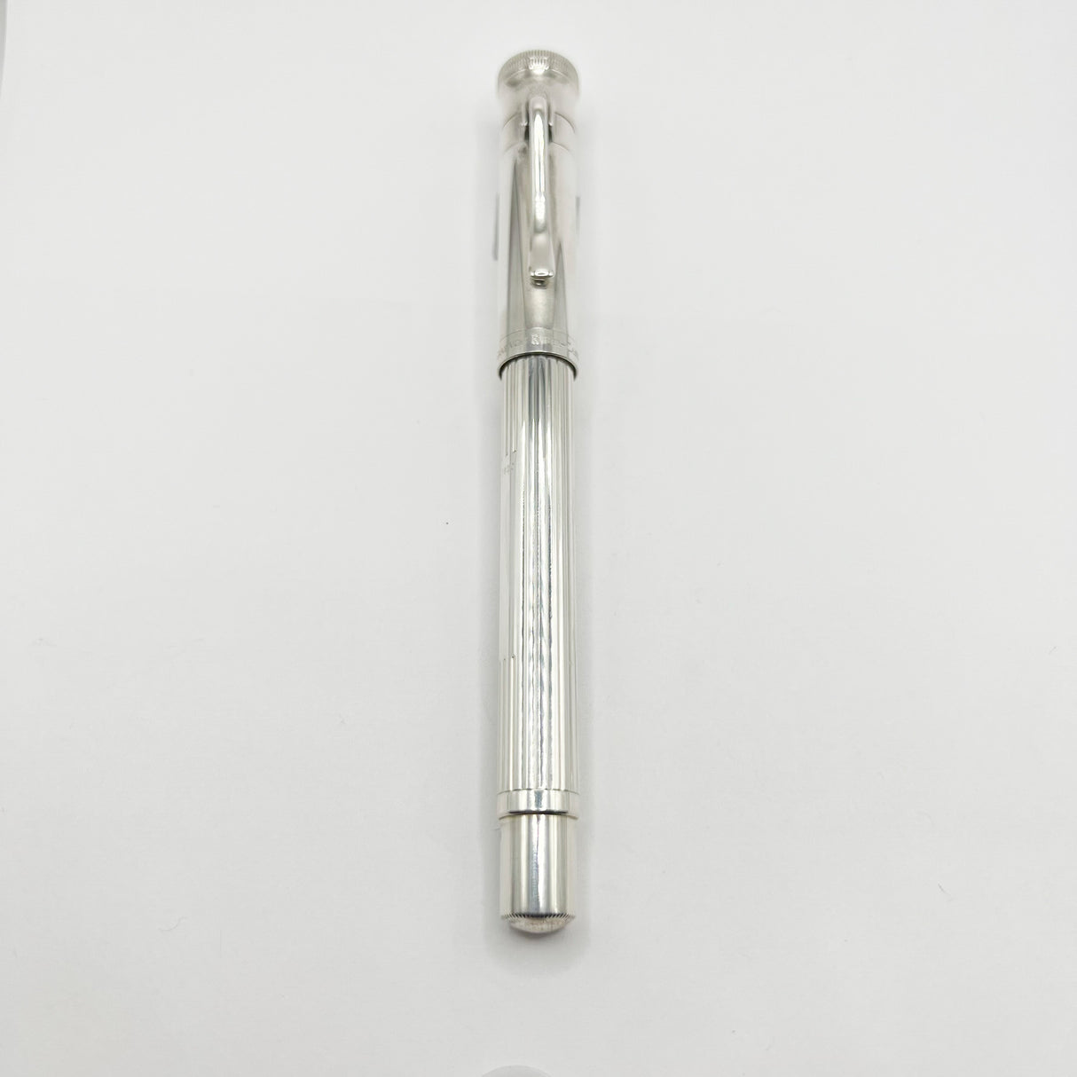 Graf von Faber Castell Sterling Silver Classic Fountain Pen - Broad 18kt Gold Nib