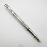 Graf von Faber Castell Sterling Silver Classic Fountain Pen - Broad 18kt Gold Nib