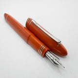 OMAS #360 for Armando Simoni Club Orange Triangulated  Fountain Pen (Circa 1999) - Medium 18kt Gold Nib