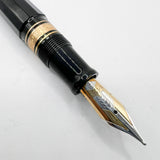 OMAS Arte Italiana Large Black Paragon Limited Edition Fountain Pen #101/300 (1990s) - Broad 18kt Gold Nib