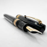 OMAS Arte Italiana Large Black Paragon Limited Edition Fountain Pen #101/300 (1990s) - Broad 18kt Gold Nib