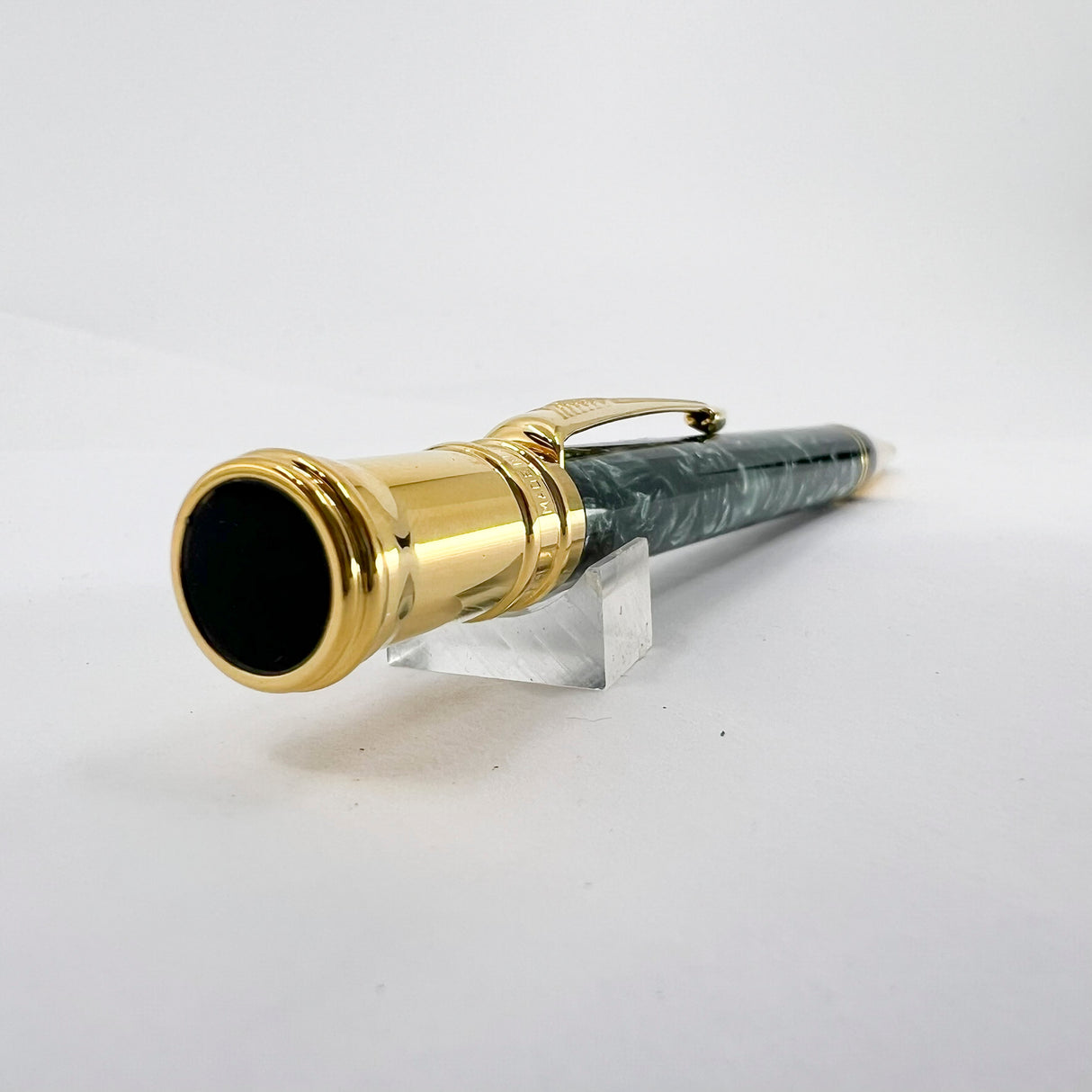 Parker Duofold  Marble Green Ballpoint Pen - Circa 1991