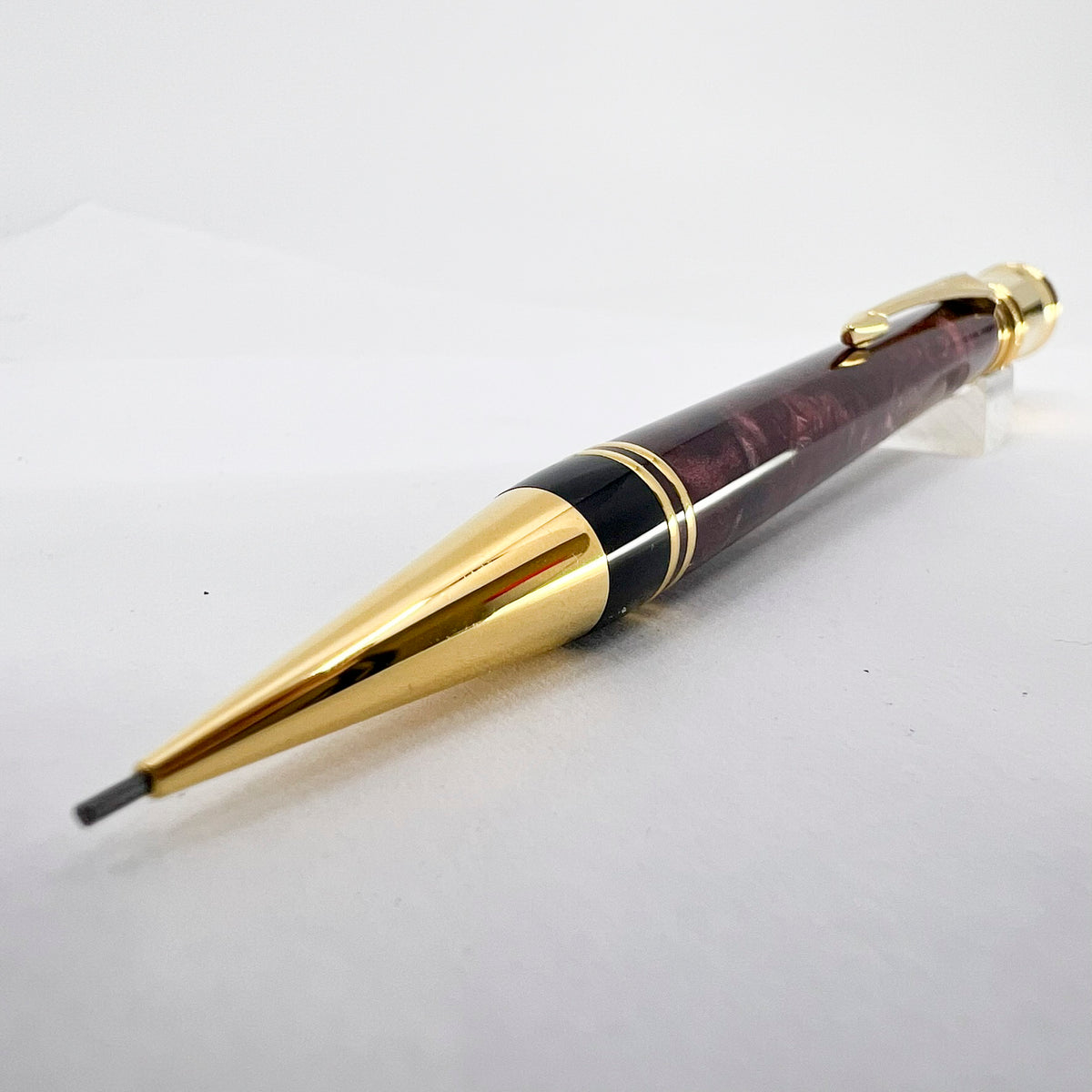 Parker Duofold  Marble Maroon Mechanical Pencil  0.9mm - Circa 1991