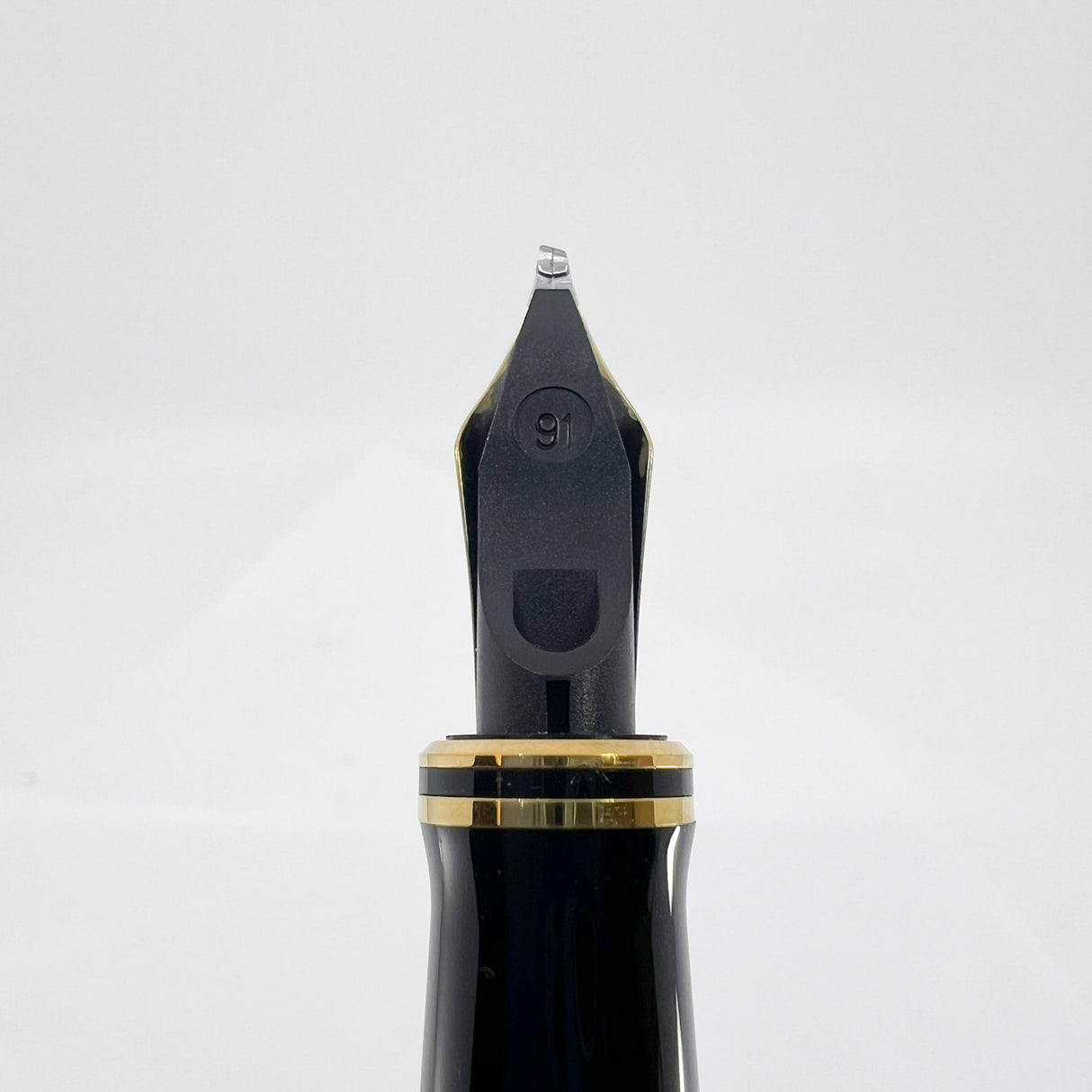 Parker Duofold Centennial (Largest) Marbled Blue  Fountain Pen - Broad Oblique #91 18kt Gold Nib (Circa 1990)