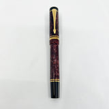 Parker Centennial (Largest Size) Marbled Maroon Duofold Fountain Pen (Circa 1991) -  Medium 18kt Gold Nib