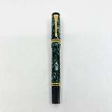Parker International Green Marble Duofold Fountain Pen (Circa 1989) - Medium 18kt Gold Nib