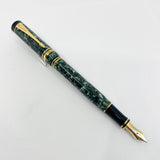 Parker International Green Marble Duofold Fountain Pen (Circa 1989) - Medium 18kt Gold Nib