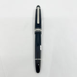 Montblanc #P146 LeGrand Meisterstuck Black Resin Fountain Pen/Platinum-Plated Trim - Fine 14kt Gold Nib