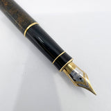 Parker Sonnet Chinese Laque Vision Fonce/Dark Brown & Gold Flecks Fountain Pen - Medium 18kt Gold Nib - Tiffany Version with "Raised T" Embedded in Cap Top