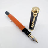 Pelikan M800 Souveran Burnt Orange  Fountain  Pen - Medium 18kt Gold Nib