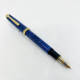 Pelikan Souveran M800 Marbled Blue O' Blue Fountain Pen - Medium 18kt Gold Nib