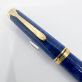 Pelikan Souveran M800 Marbled Blue O' Blue Fountain Pen - Medium 18kt Gold Nib