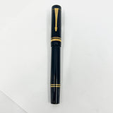 Parker Duofold Centennial (Largest) Black  Fountain Pen - Broad Oblique #91 18kt Gold Nib (Circa 1989)