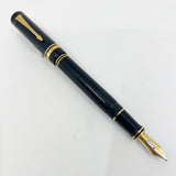 Parker Duofold Centennial (Largest) Black  Fountain Pen - Broad Oblique #91 18kt Gold Nib (Circa 1989)