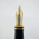 Parker Duofold Centennial (Largest) Black  Fountain Pen - Broad Oblique #91 18kt Gold Nib (Circa 1989)