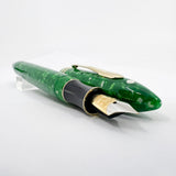 Sheaffer Balance Marbled Jade Green Fountain Pen - Extra Fine 18kt Gold Nib