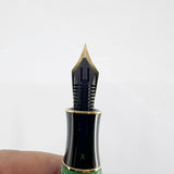 Sheaffer Balance Marbled Jade Green Fountain Pen - Extra Fine 18kt Gold Nib
