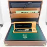 Parker Norman Rockwell Duofold Centennial Limited Edition Unique Swirly  Black & Pearl Fountain Pen - Medium 18kt Gold Nib -  Trim Rings and the Cap Top Medallion are Solid 18k Gold!