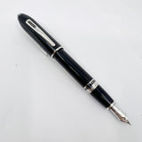 Cross Peerless 125 Black Obsidian Lacquer Fountain Pen - Medium 18kt Gold Nib